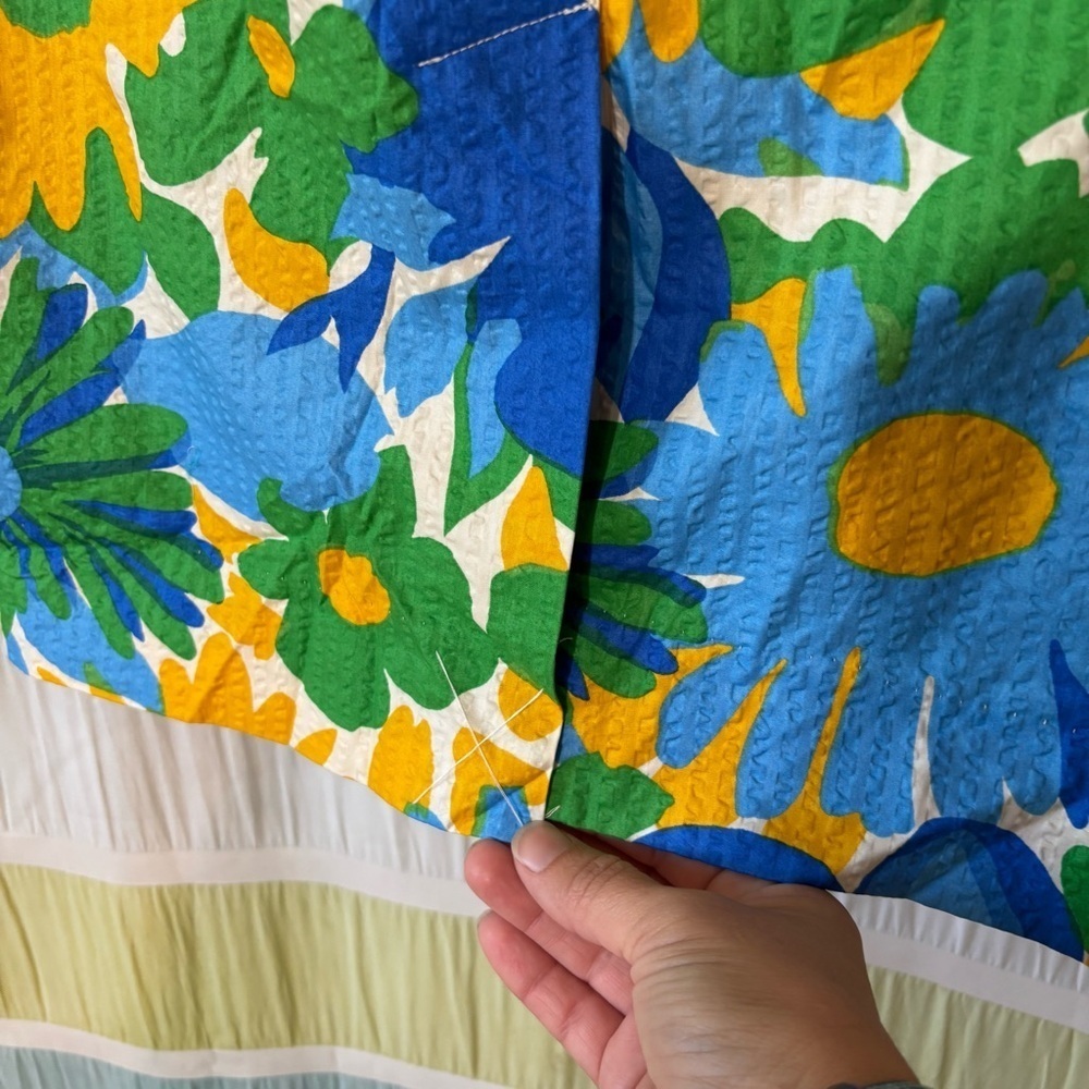 NWT J Crew Puckered Morning Floral Tie Waist Midi Skirt Size 0 Colorful Textured - Picture 6 of 10